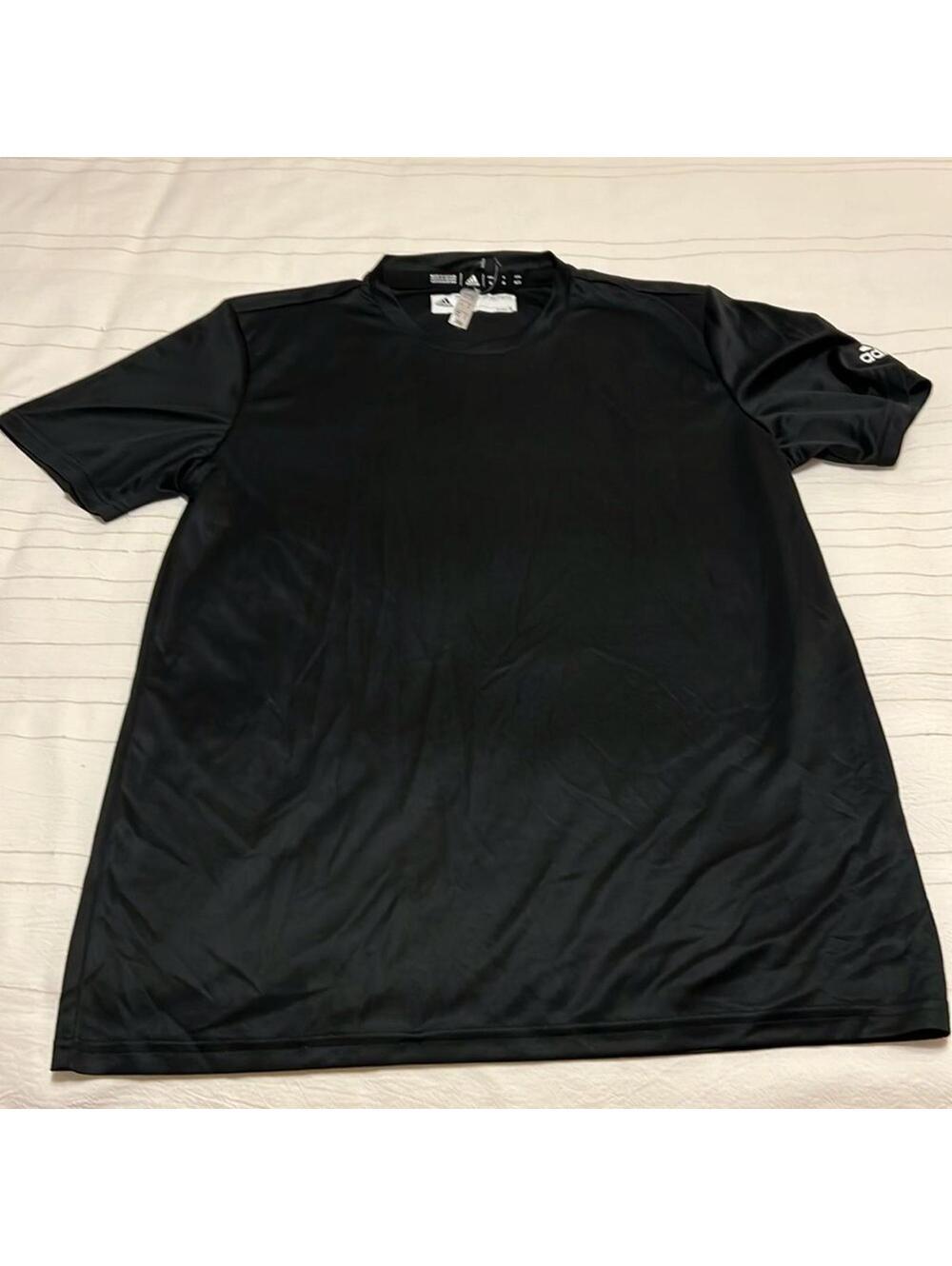 Adidas Climalite Black Crew Neck Performance Tee‎ Men's Medium